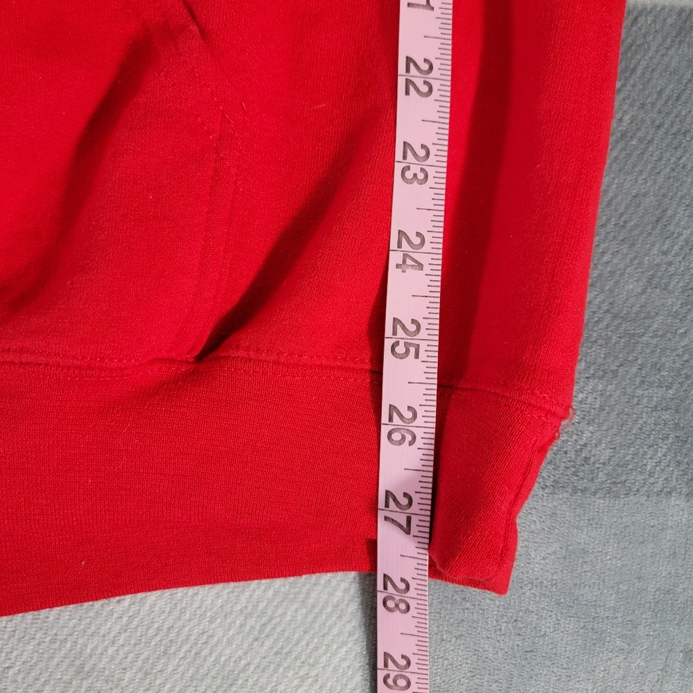 NBA Chicago Bulls Red Pullover Hoodie Kangaroo Pocket Sports Logo Mens Size 2XL - Picture 9 of 9